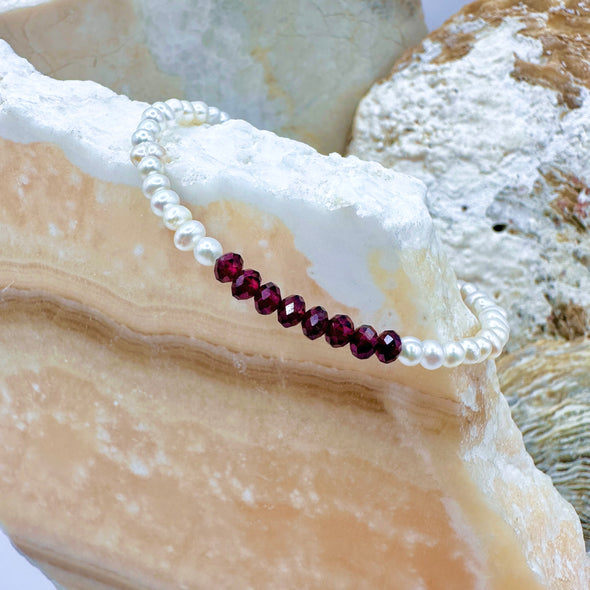 Garnet Birthstone Bracelet - January