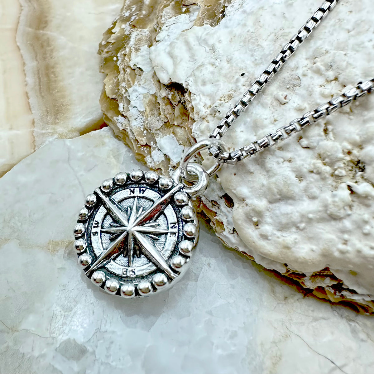 Compass Talisman - Sterling Silver – Stoneheart Jewellery