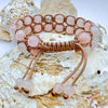 Boho Rose Cuff | Morganite & Rose Quarts