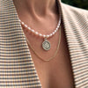 Saint Christopher Pearl Necklace