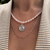 Saint Christopher Pearl Necklace