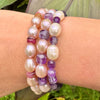 Mauve Gem Stacker Bracelet