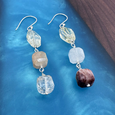 Gemstone Statement Dangle - Rutilated Quartz