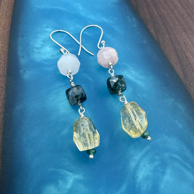 Gemstone Statement Dangle - Morganite