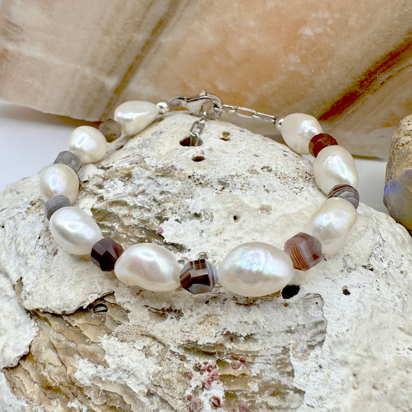 Laguna Pearl Bracelet | Agate