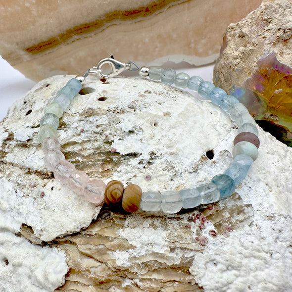 Aquamarine Jasper Stacker Bracelet