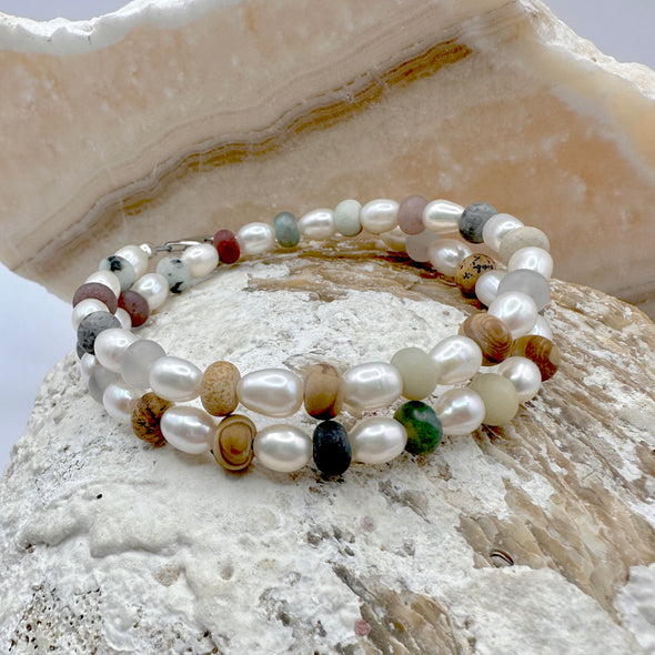 Jasper Pearl Bracelet