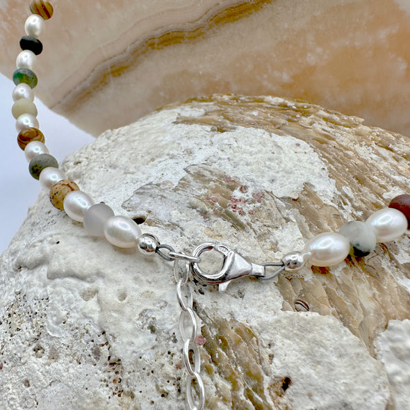 Jasper Pearl Bracelet