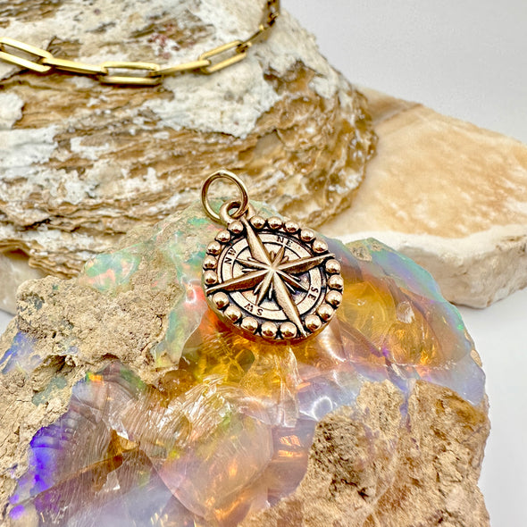 Compass Pendant | Solid 10 Karat Gold