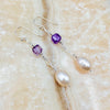 Amethyst Pearl Dangles