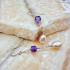 Amethyst Pearl Dangles