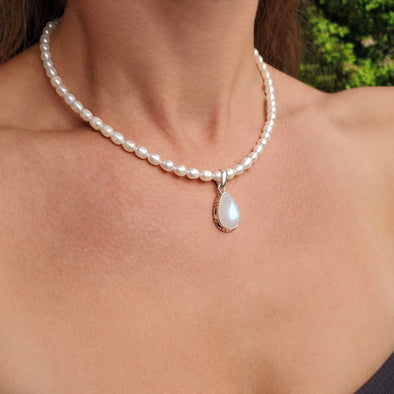 Pearl Moonstone Necklace