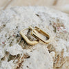 Solid 10k Gold Contemporary Huggie