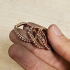 Solid 10K Gold Beaded Stacker Ring