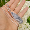 Lace Agate One Of A Kind Necklace - 28 Inches